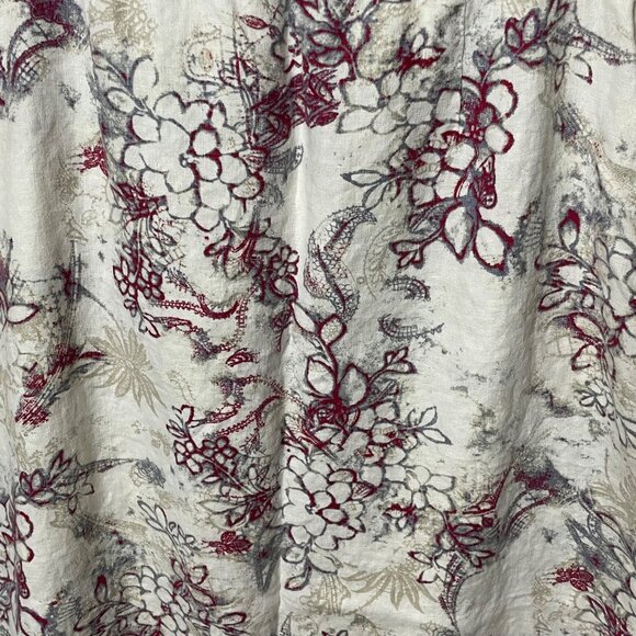 Vintage 90’s Hunts Club 100% Linen Floral Print Midi/Maxi Skirt Women’s Size 12 - Picture 8 of 9